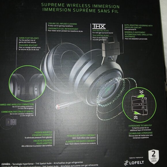 Razer Nari Ultimate Wireless Gaming Headset with Mic and Haptic Technology - Picture 13 of 13